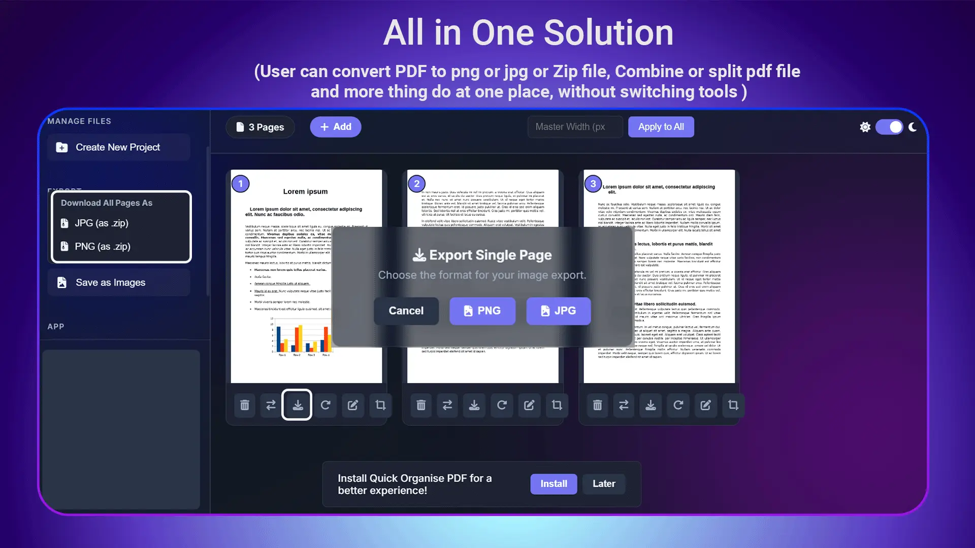 Comparison showing quality degradation across multiple tools versus single-tool processing